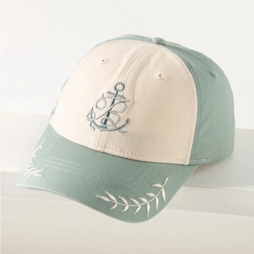 Coney Island Picnic Nautical Monogram Cap for Anthropologie, NWT